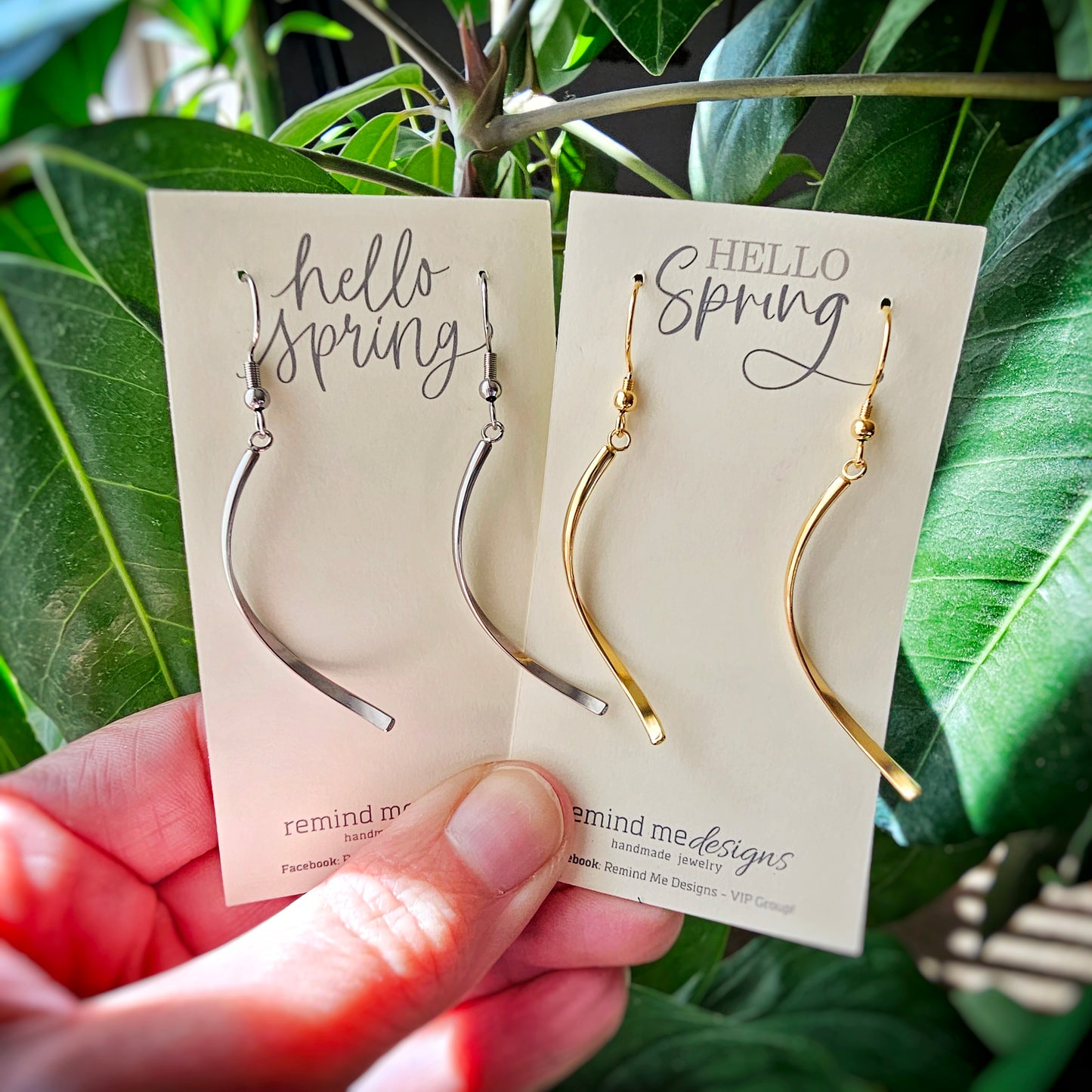 Medium Silver Twirl Dangle Earrings