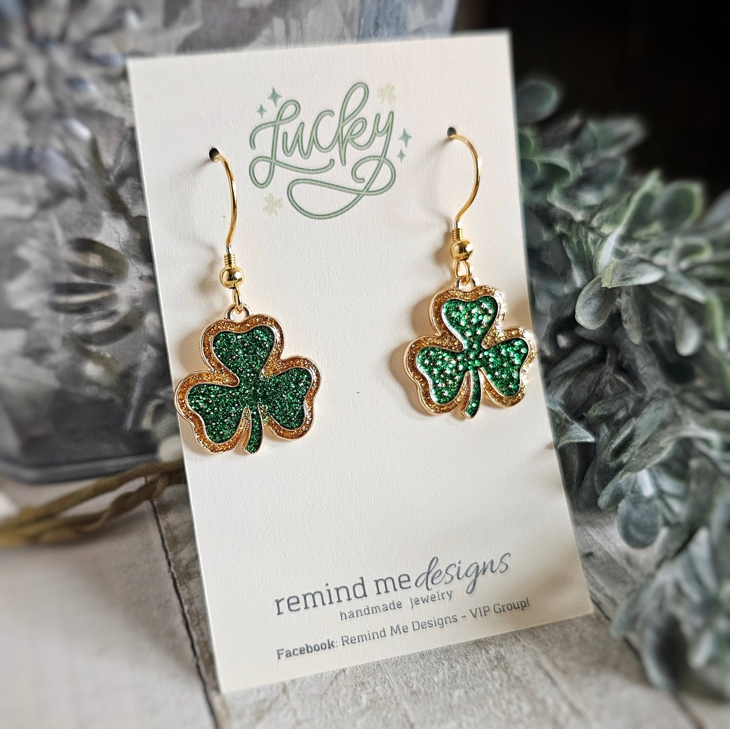Shamrock Charm Dangle Earrings