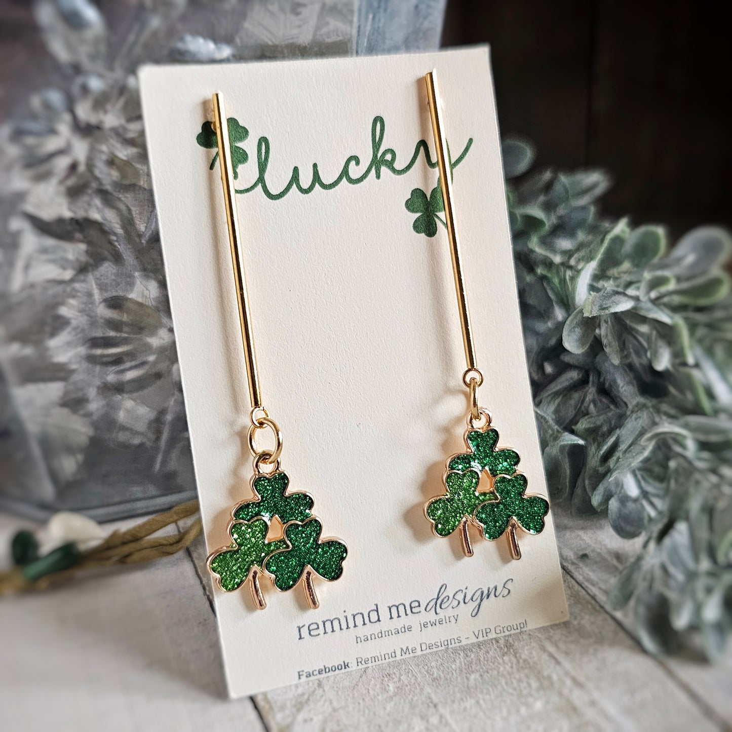Shamrock Charm Dangle Earrings