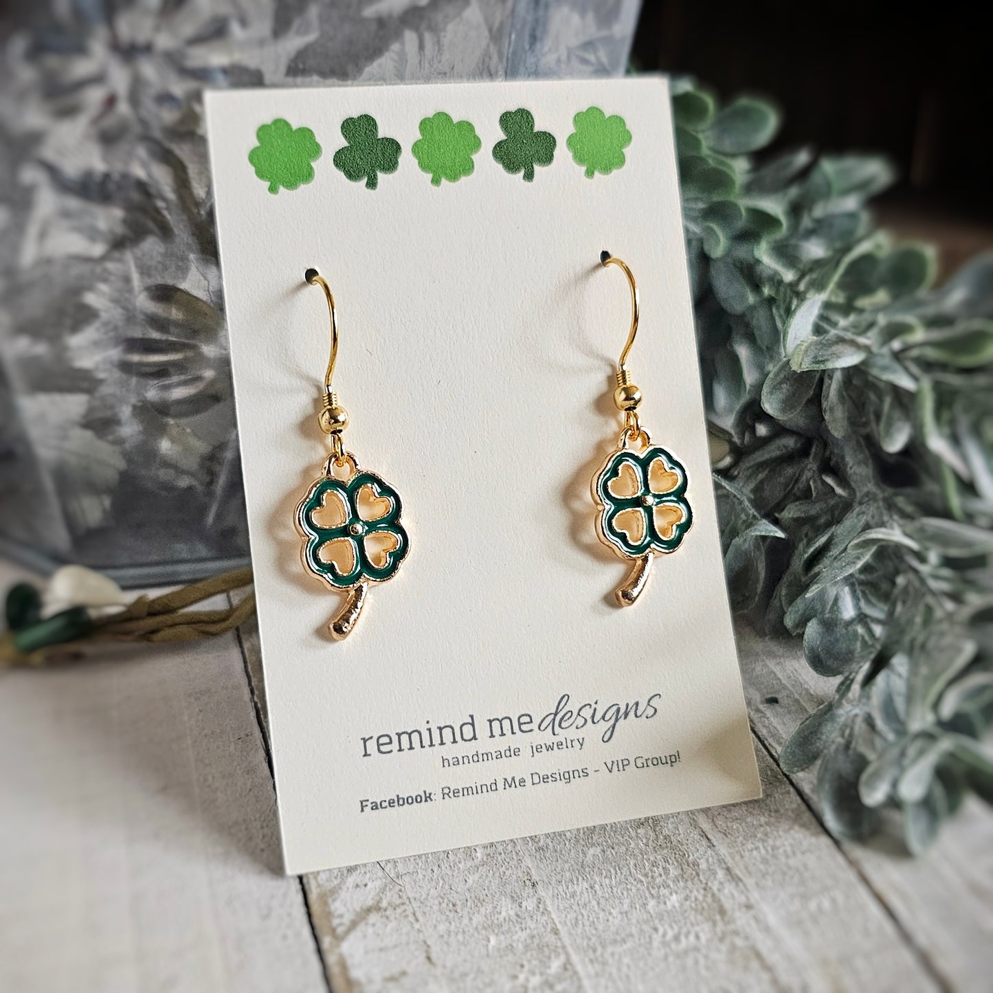 Shamrock Charm Dangle Earrings