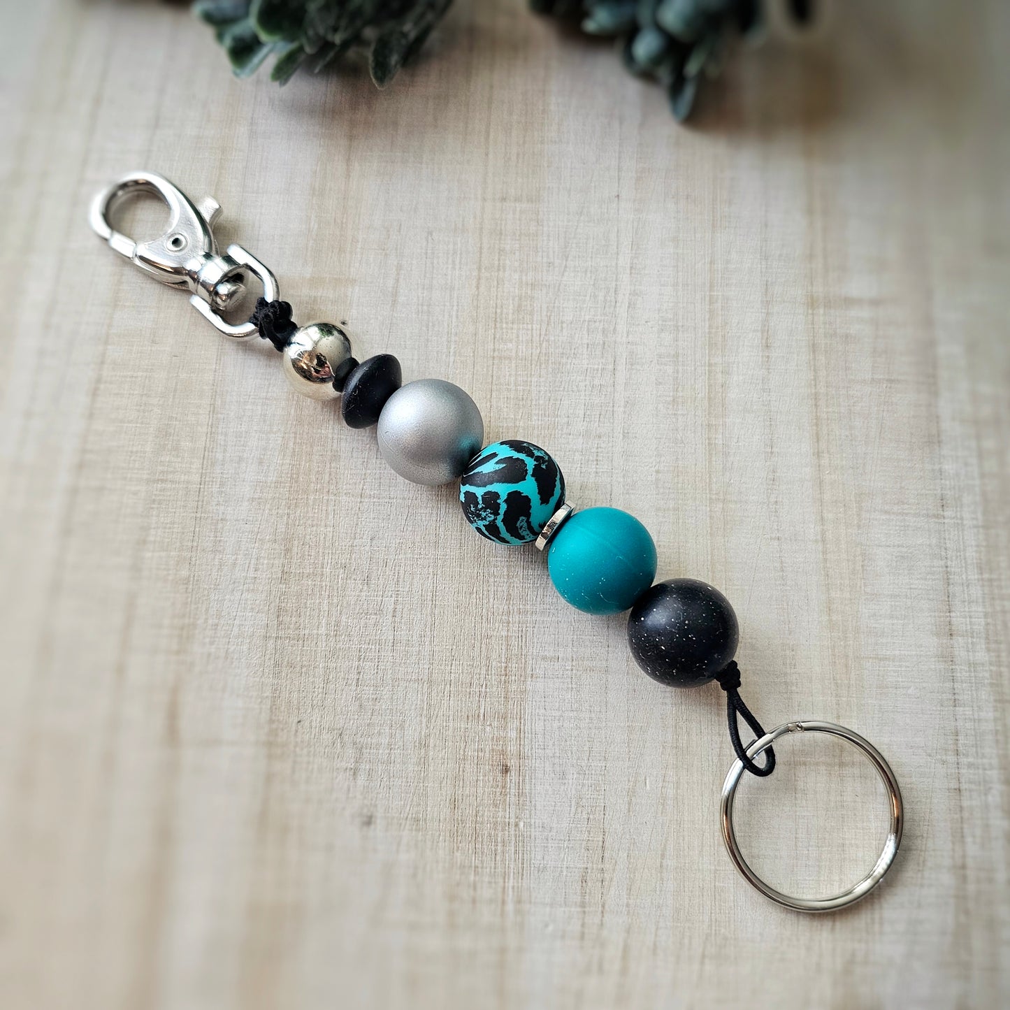 Stretchy Silicone Beaded Keyfob