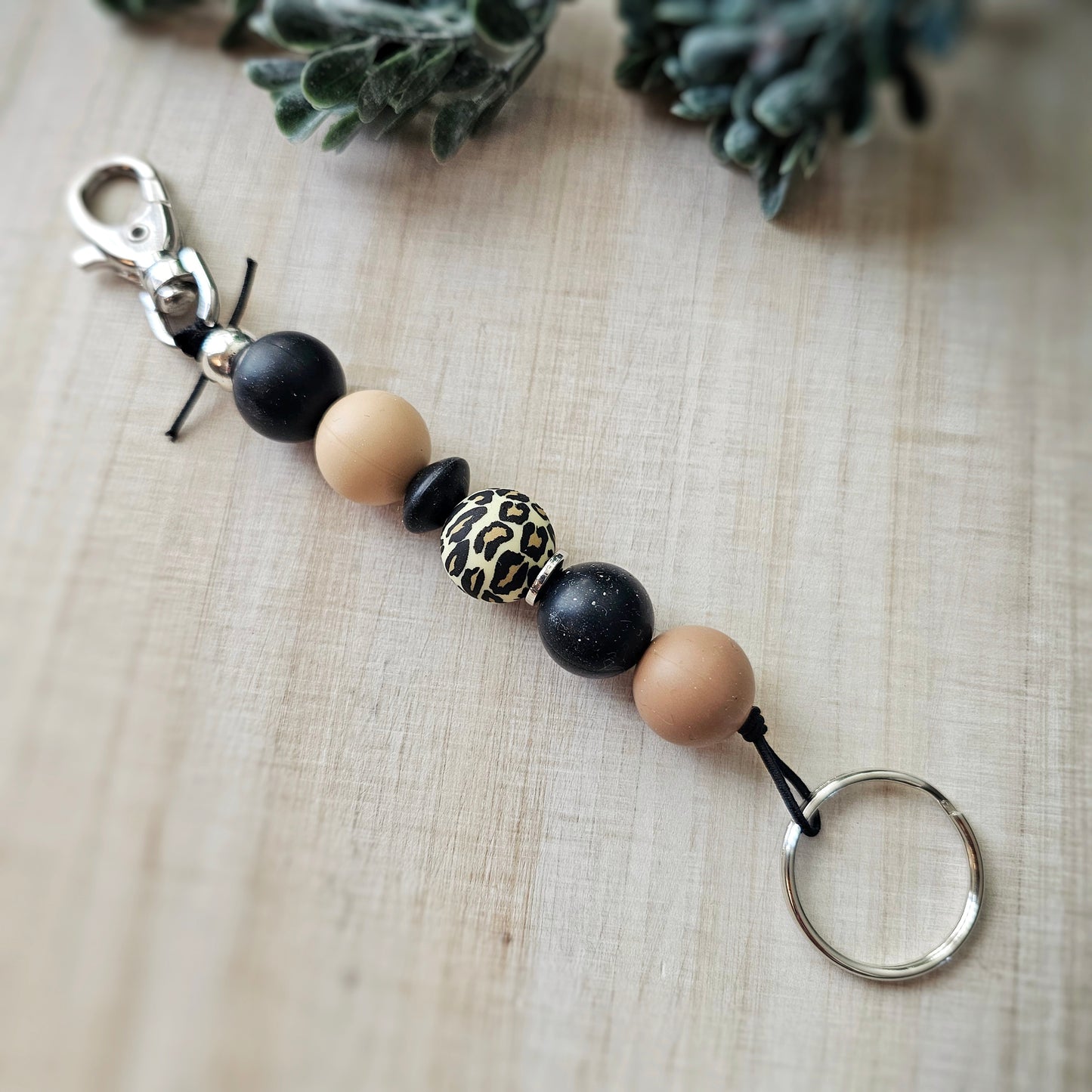 Stretchy Silicone Beaded Keyfob