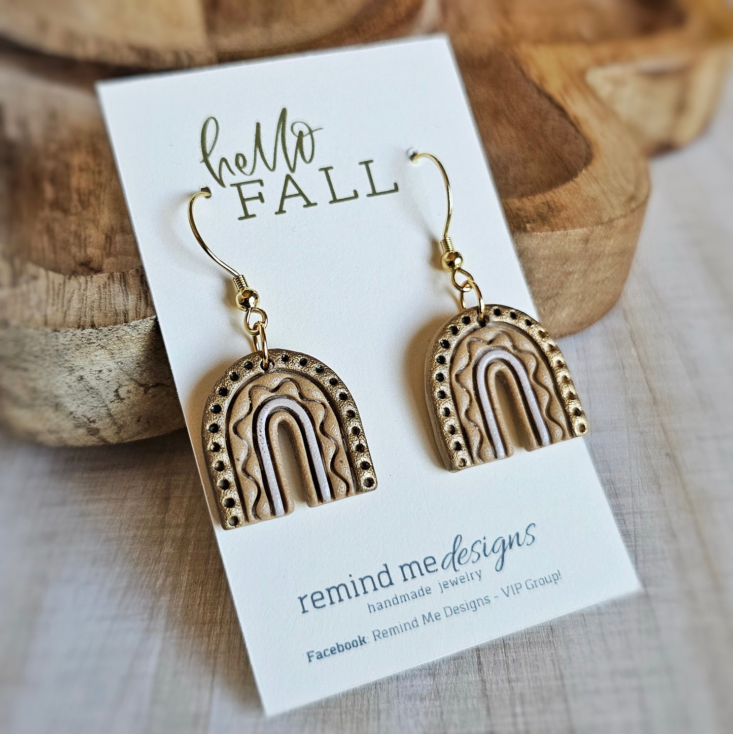 Arch | Rainbow Polymer Clay Dangle