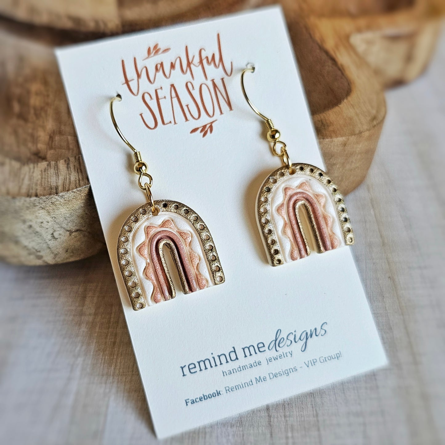 Arch | Rainbow Polymer Clay Dangle