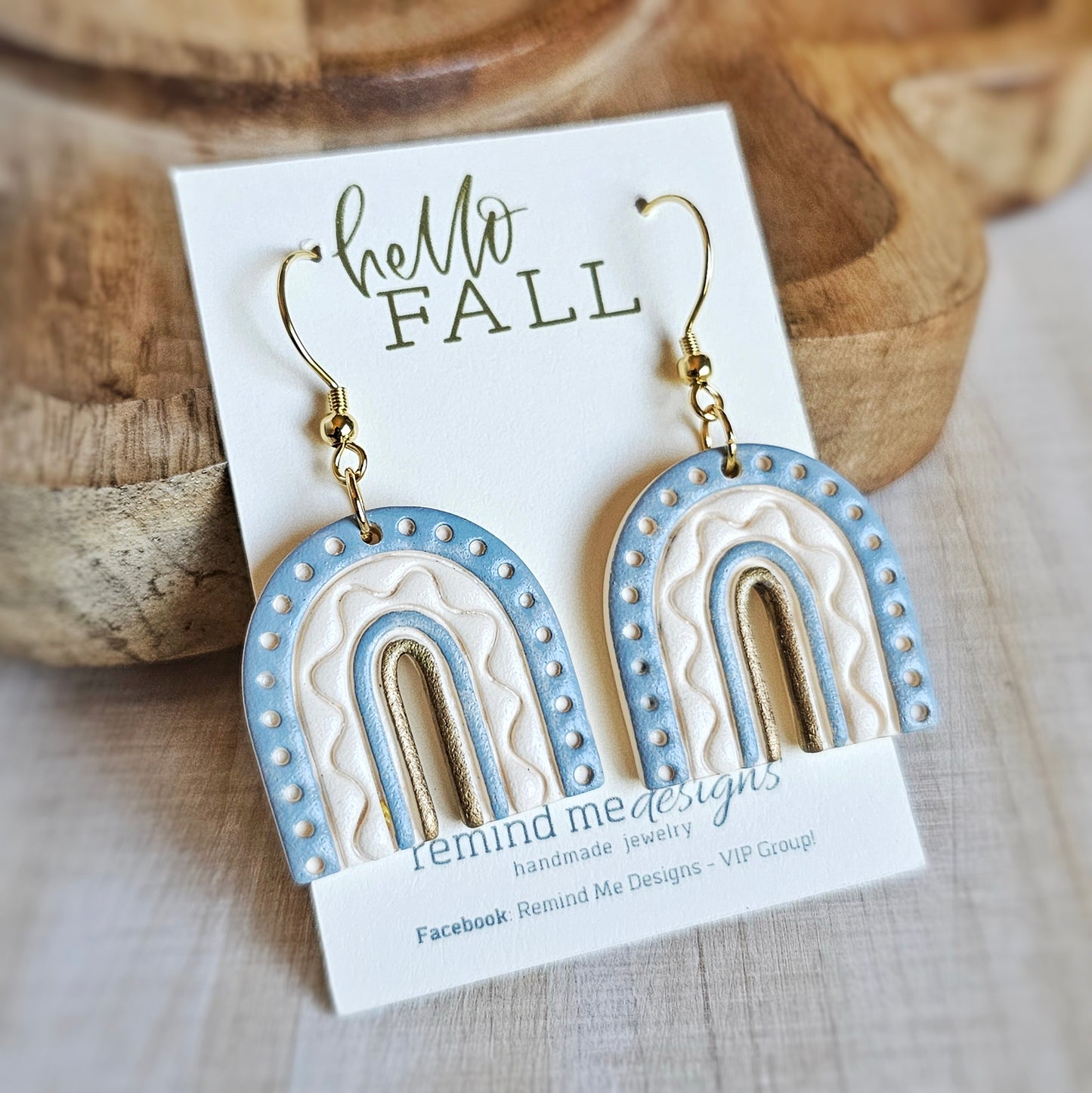 Arch | Rainbow Polymer Clay Dangle