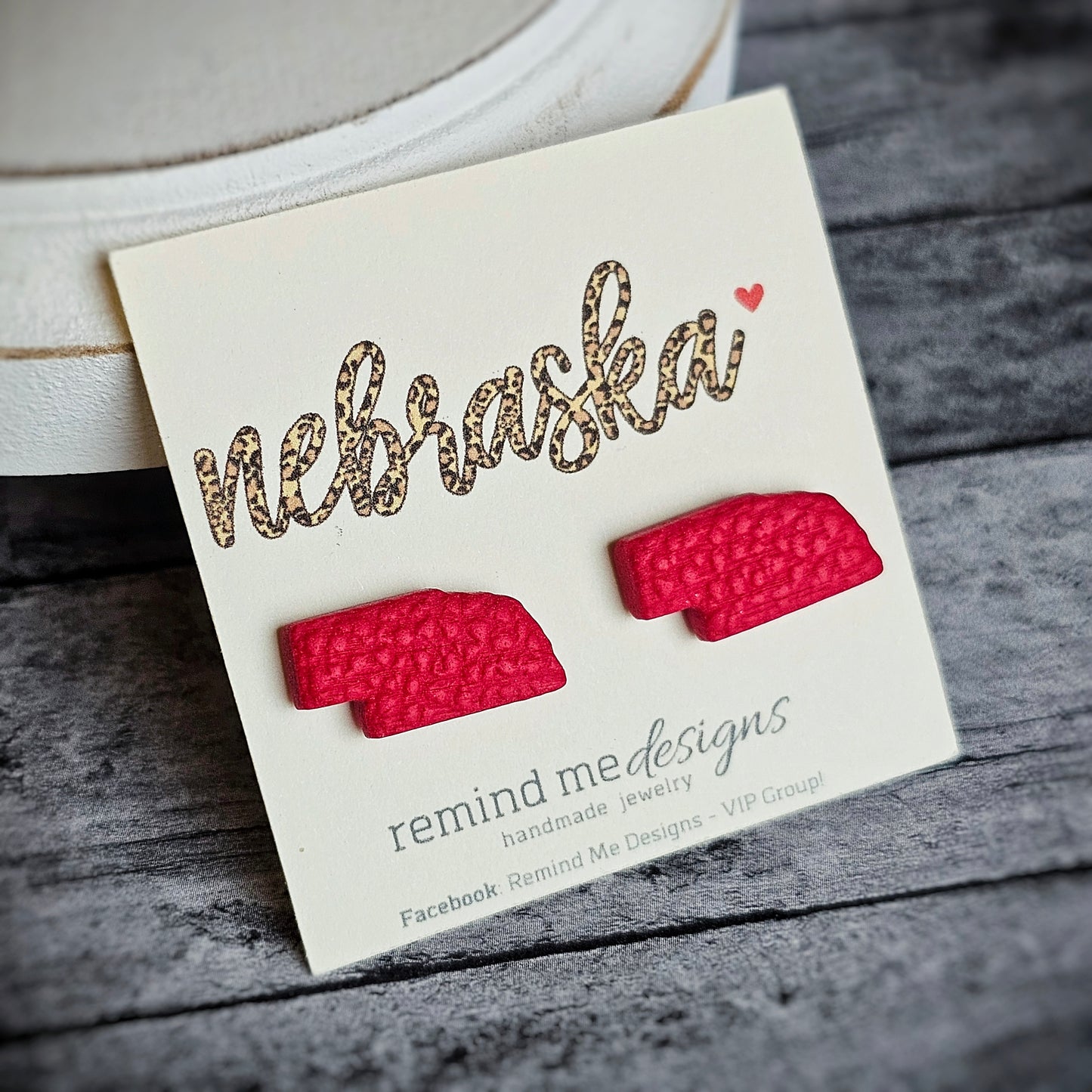 Nebraska Clay Stud Earrings