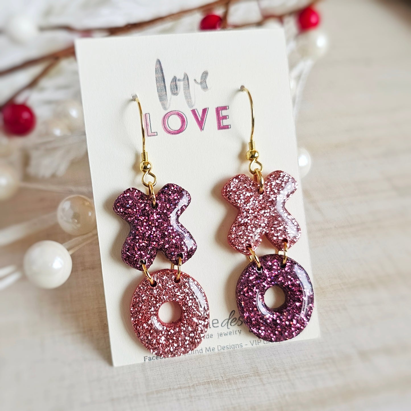 XOXO Valentine's Clay Dangle Earrings