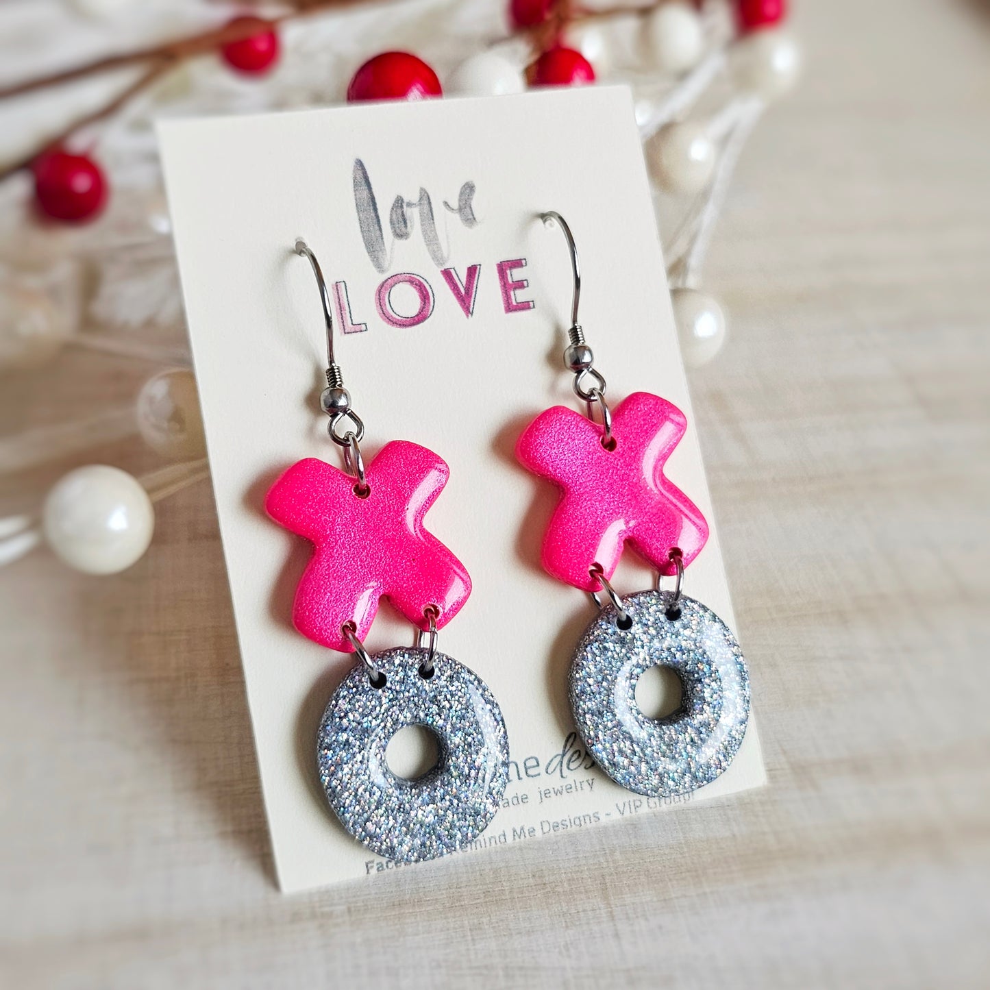 XOXO Valentine's Clay Dangle Earrings