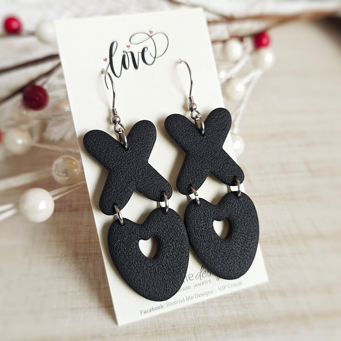 XOXO Valentine's Clay Dangle Earrings