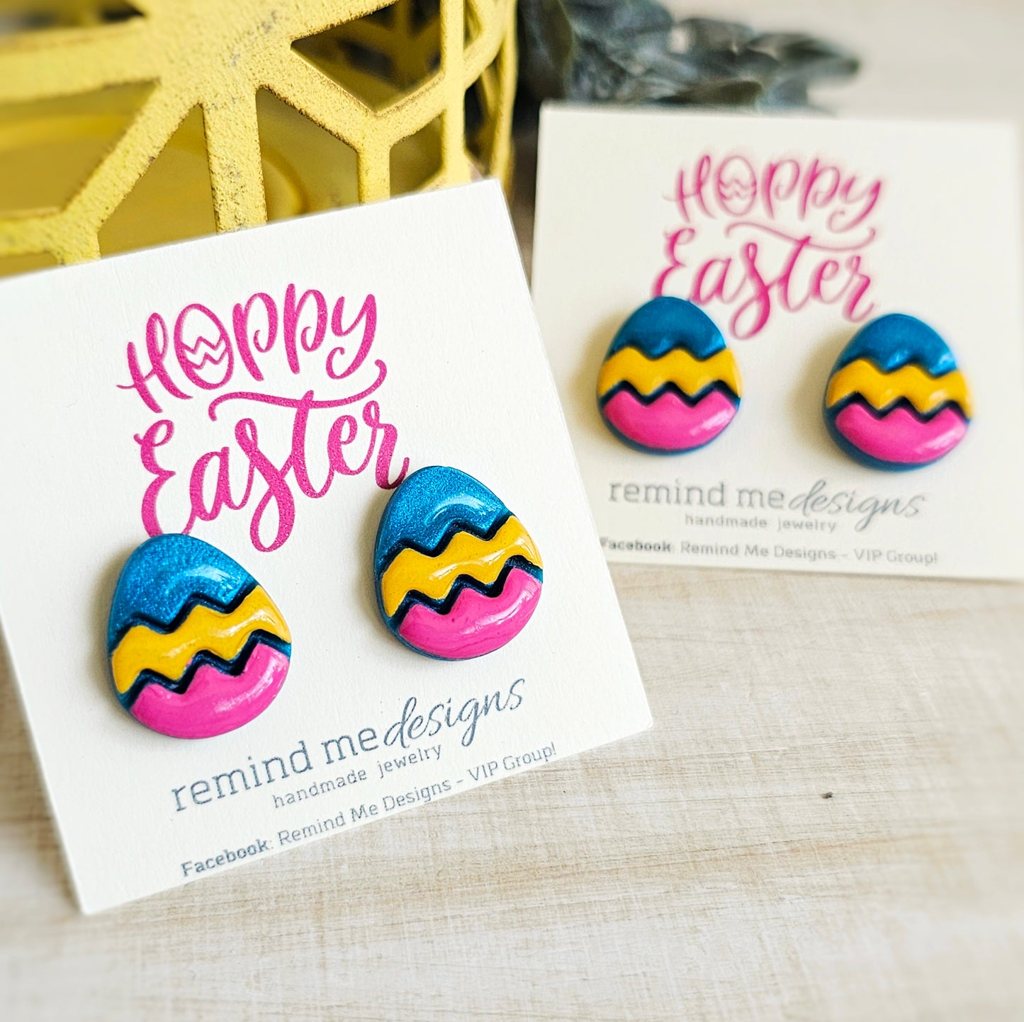 Easter Egg Clay Stud Earrings
