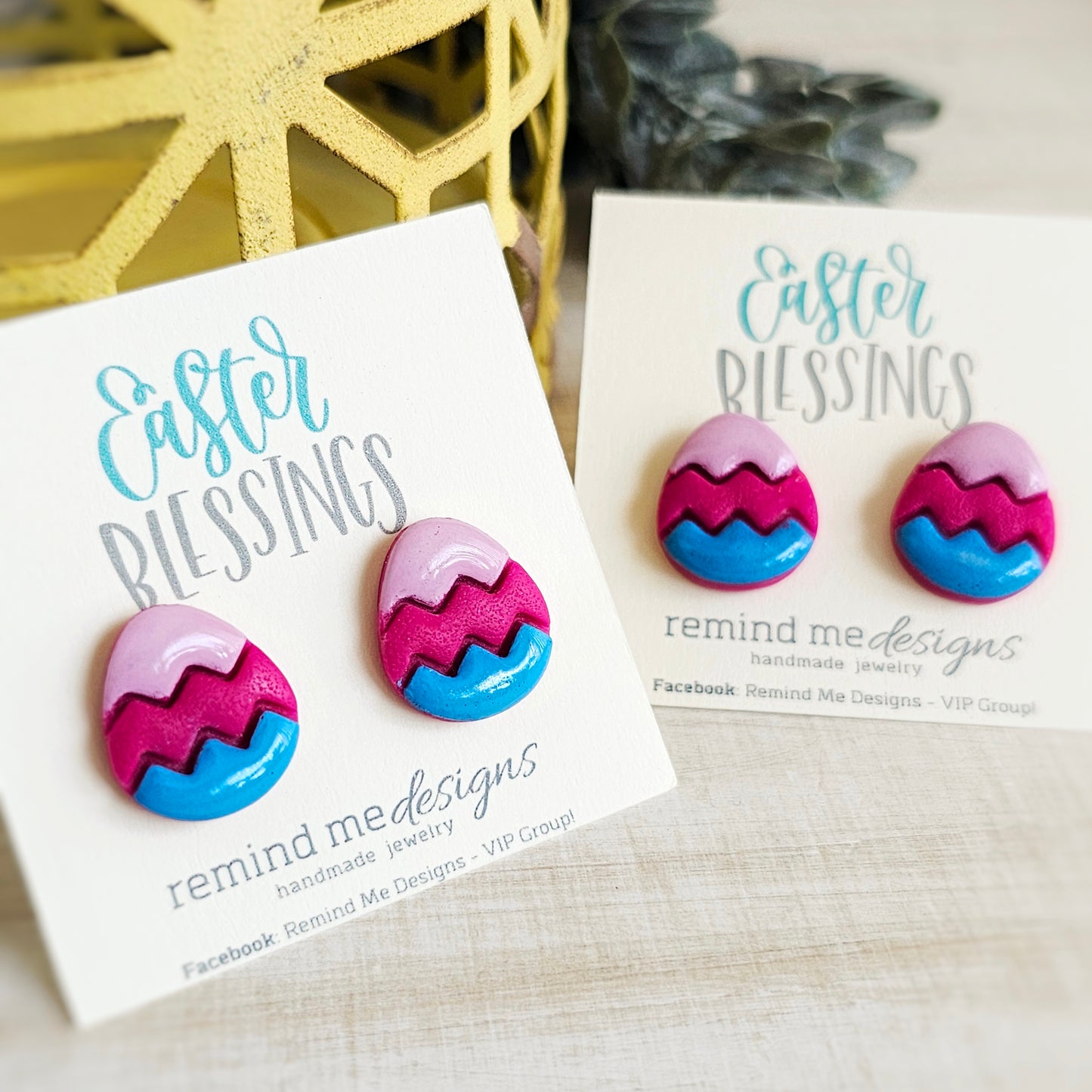 Easter Egg Clay Stud Earrings