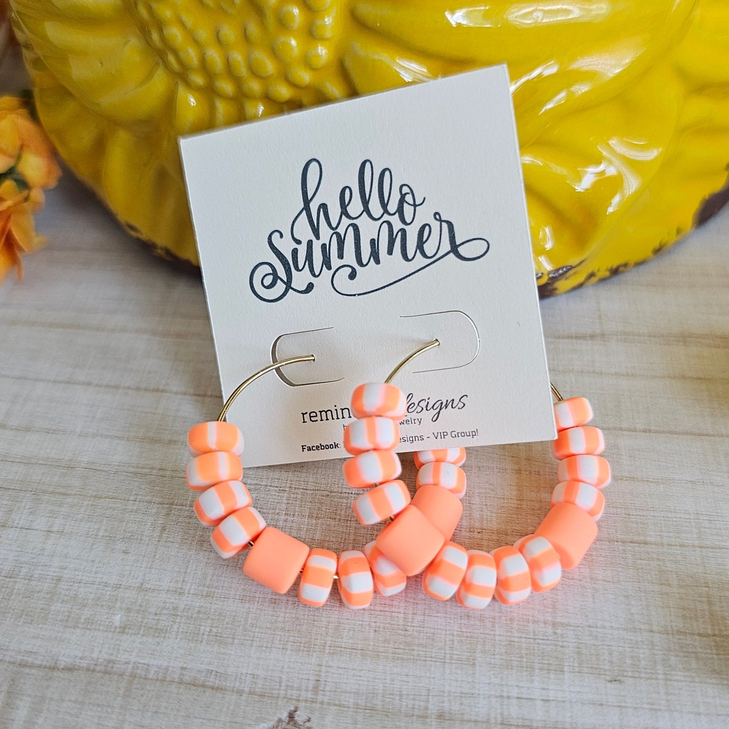 Beaded Hoop Earrings