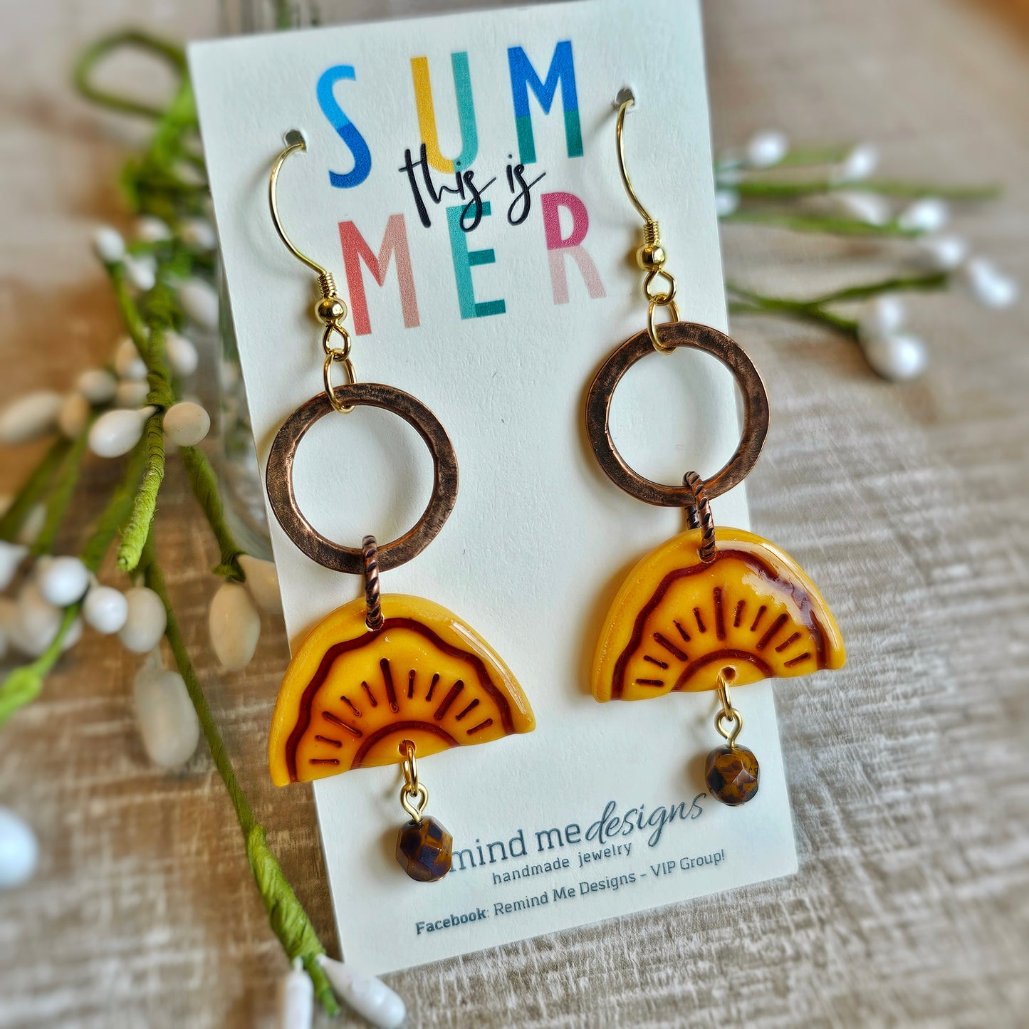 Sunshine Clay Dangle Earrings