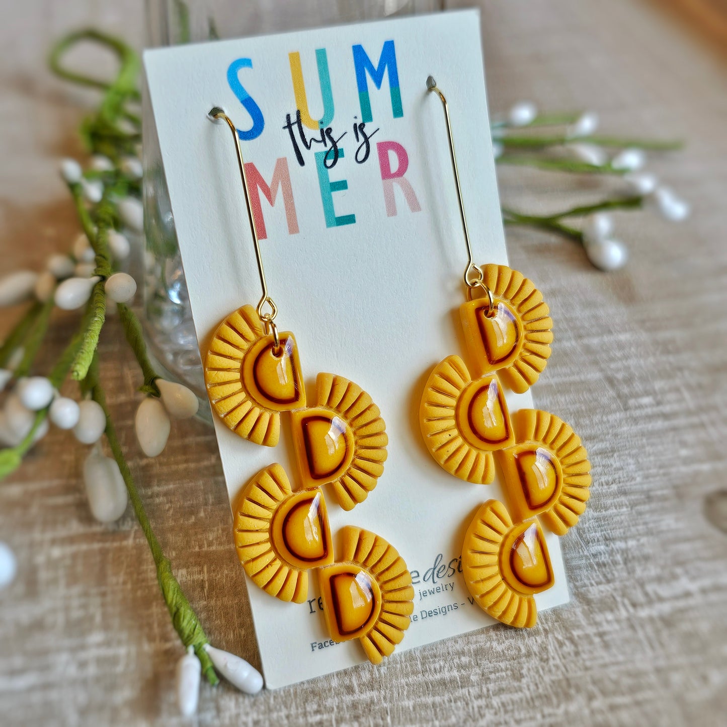 Sunshine Clay Dangle Earrings