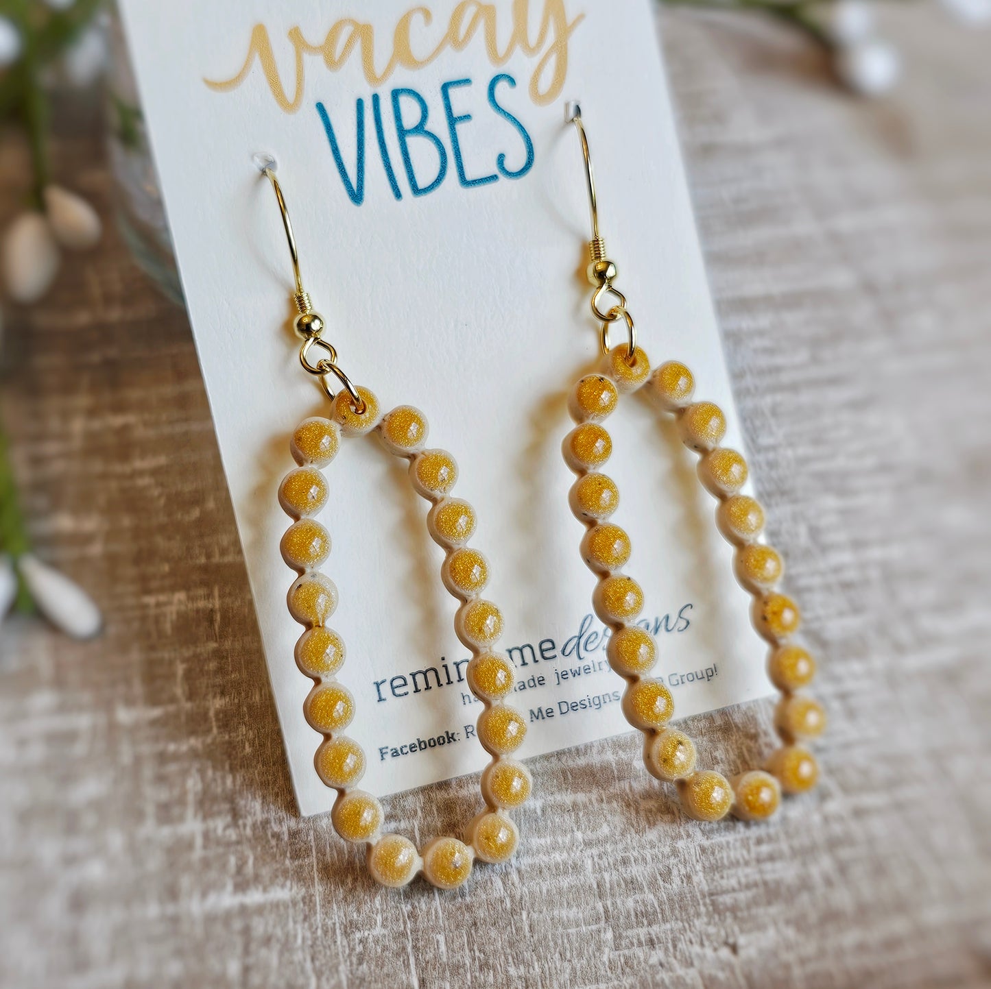 Dots Pattern Clay Dangle Earrings