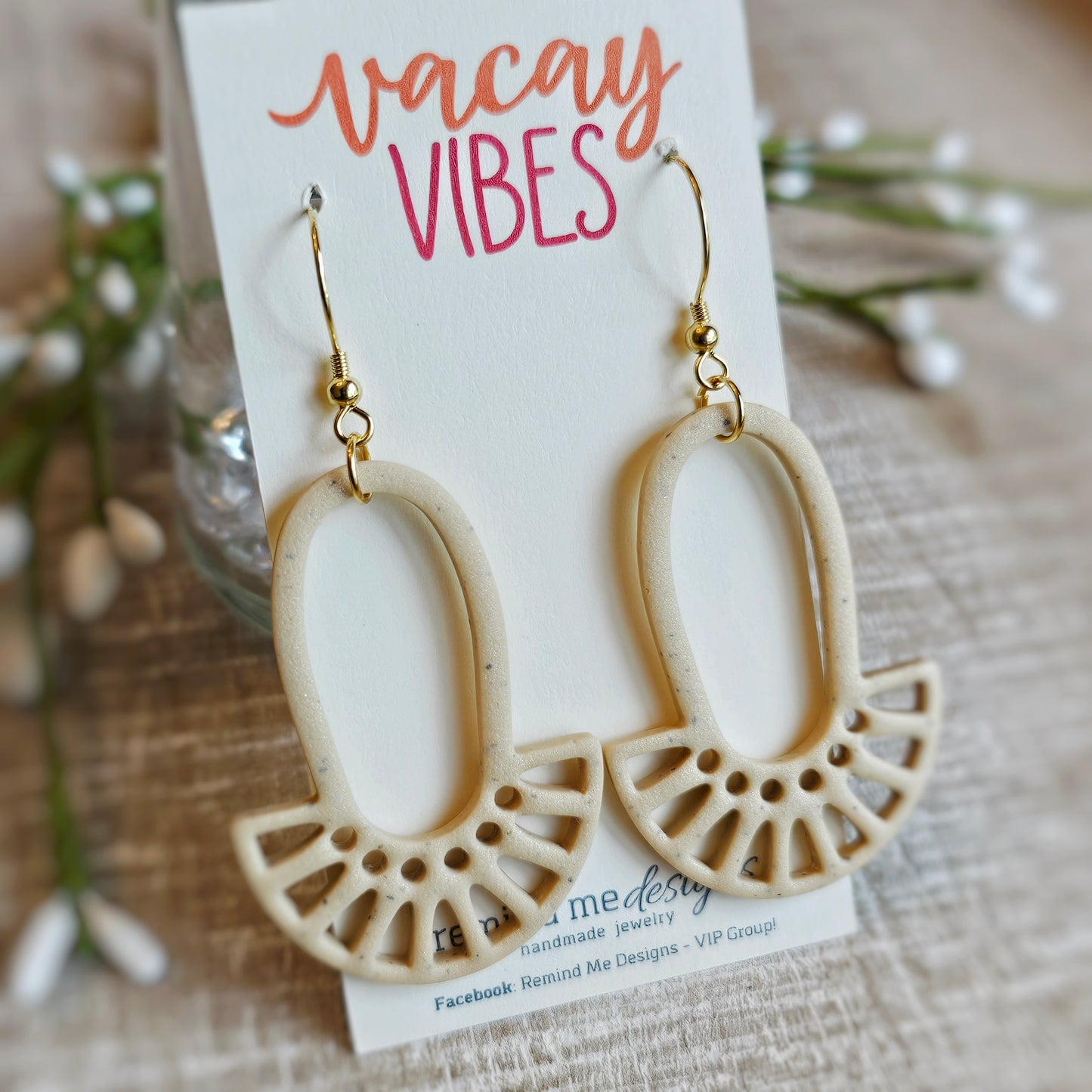Boho Clay Dangle Earrings