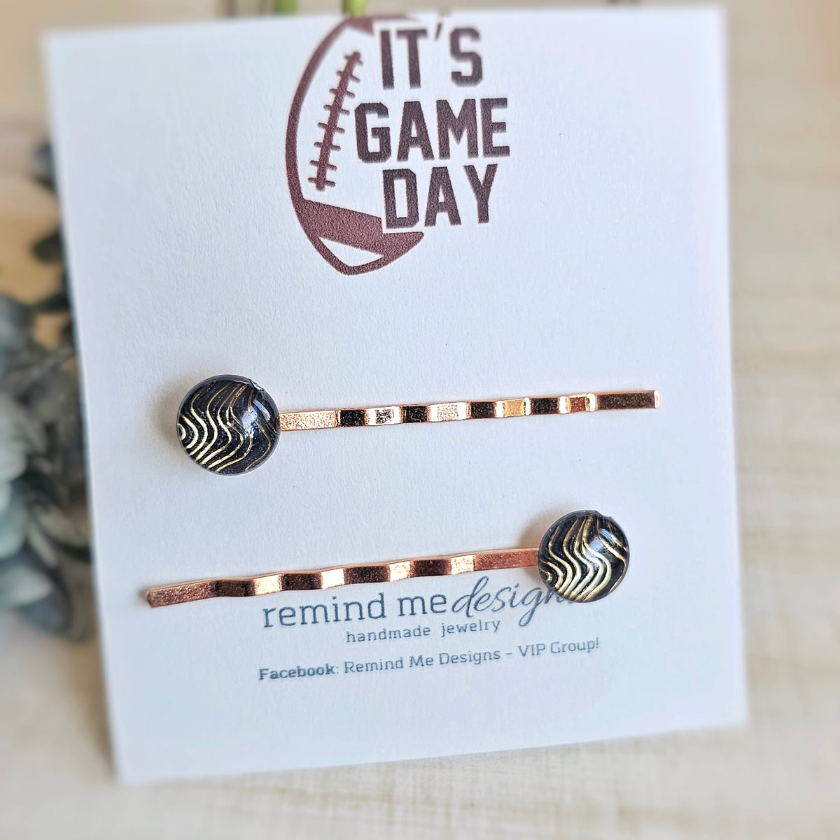 Black and Gold Bobby Pins