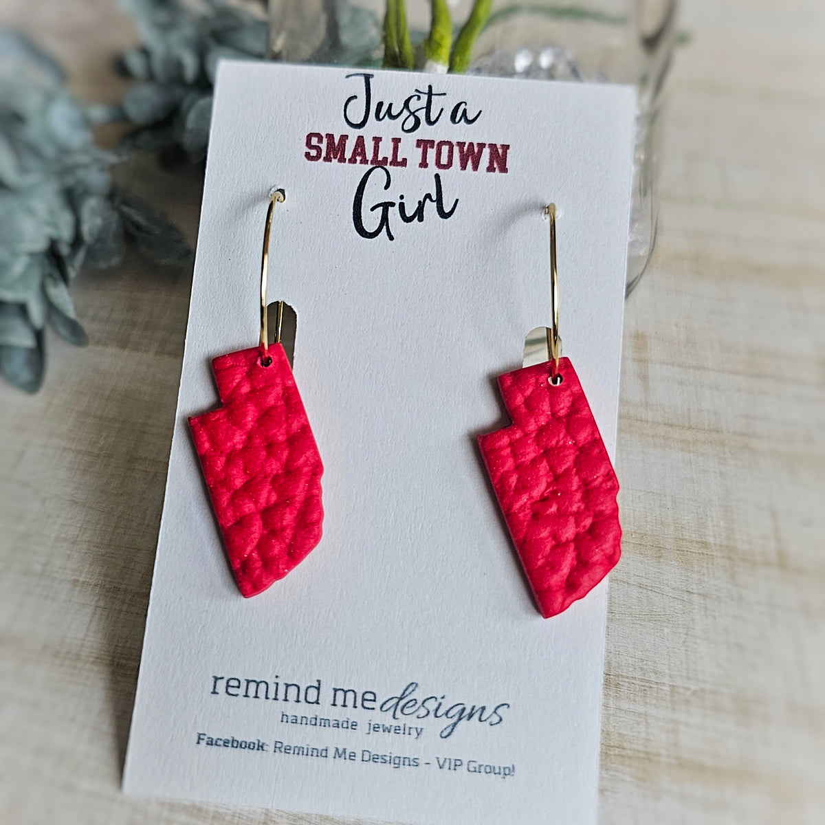 Nebraska Smiley Clay Dangle Earrings
