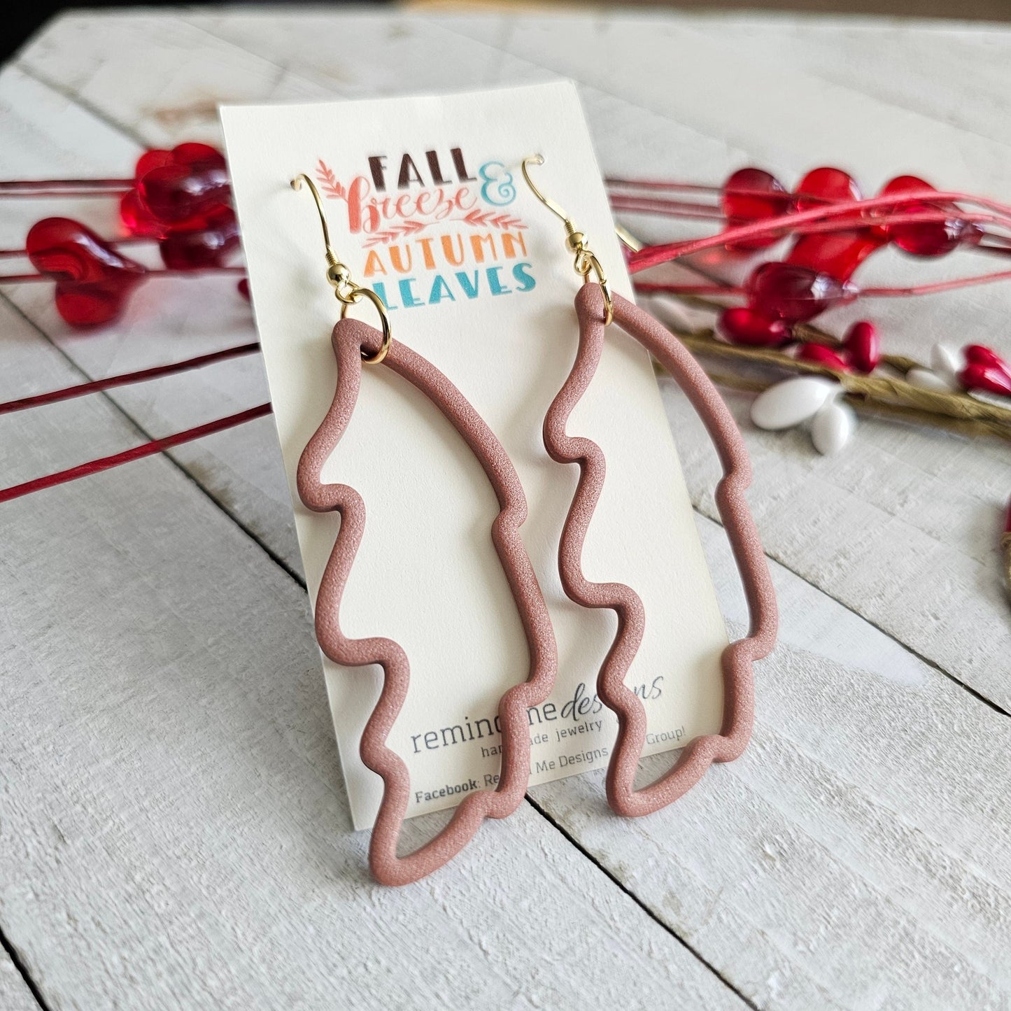 Fall Leaf Polymer Dangle Earrings