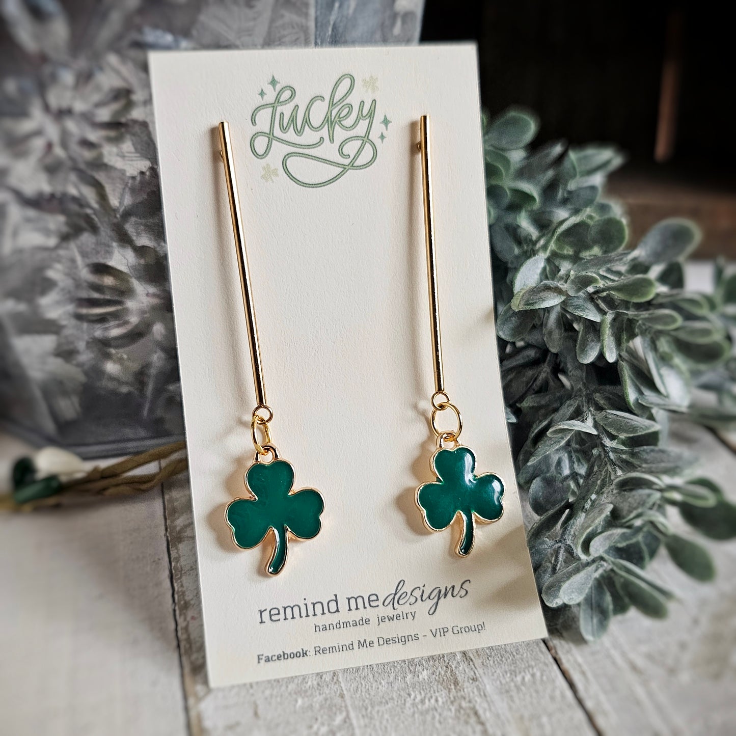 Shamrock Charm Dangle Earrings