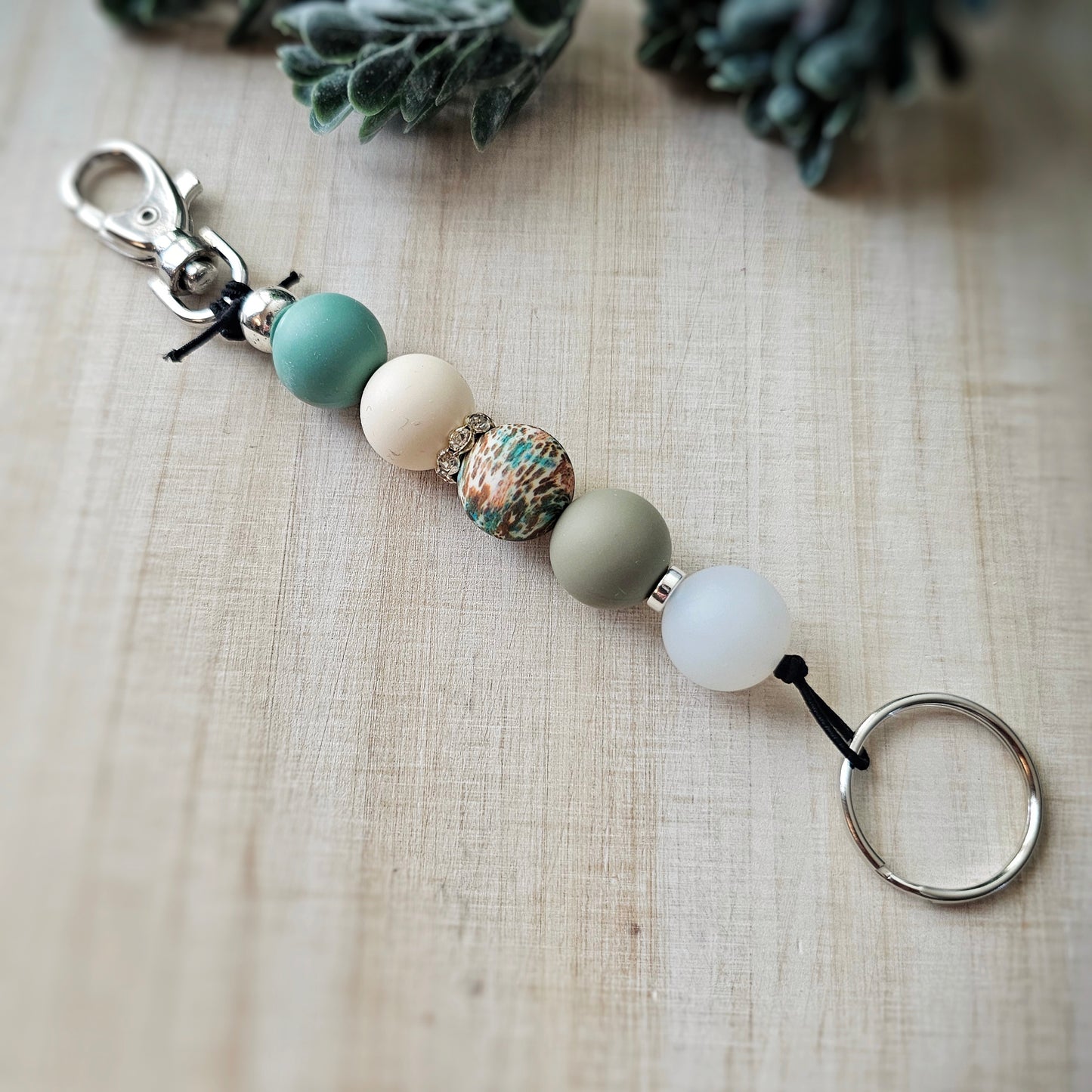 Stretchy Silicone Beaded Keyfob