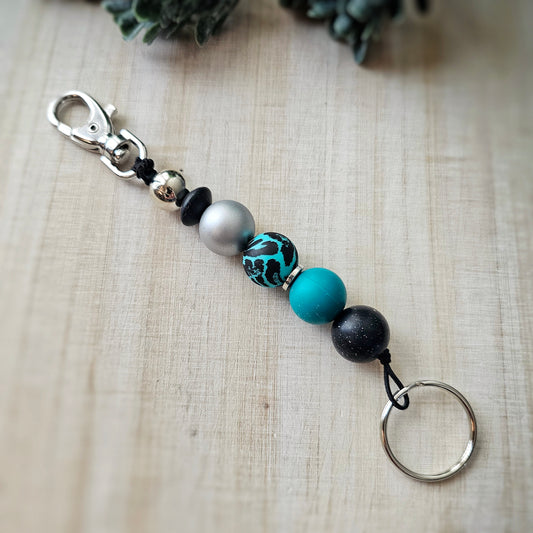 Stretchy Silicone Beaded Keyfob