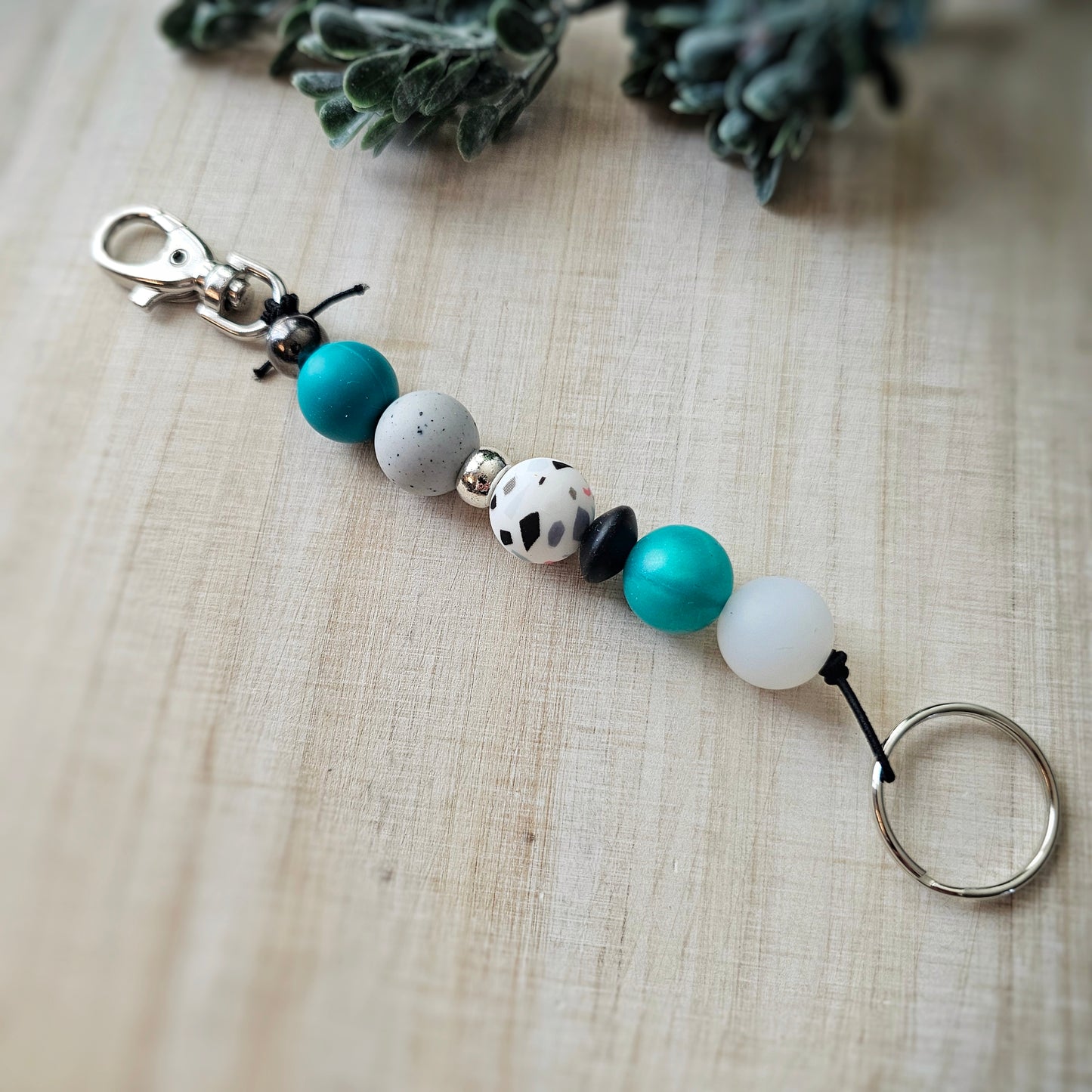 Stretchy Silicone Beaded Keyfob