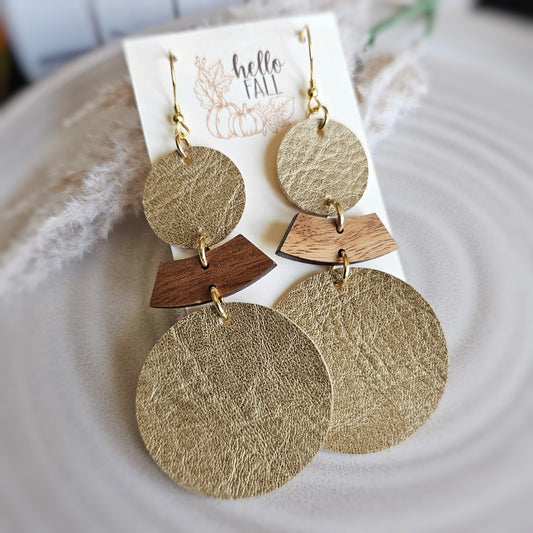 Faux Leather Dangle Earrings