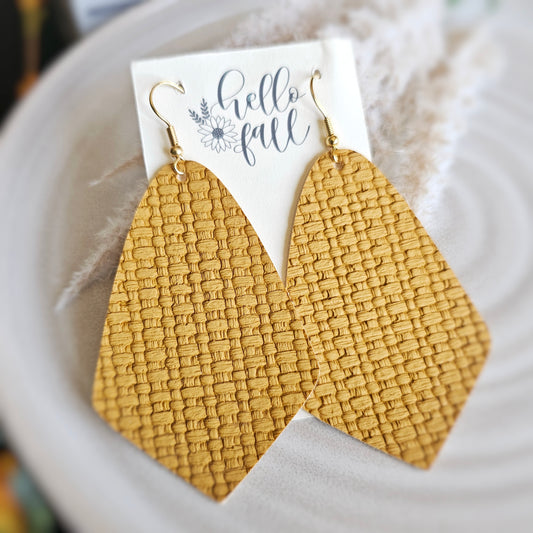 Faux Leather Dangle Earrings