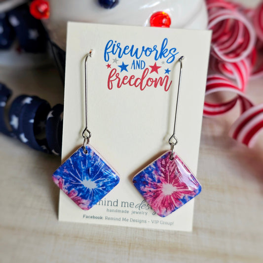 Fireworks Clay Dangle Earrings