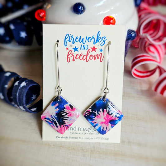 Fireworks Clay Dangle Earrings