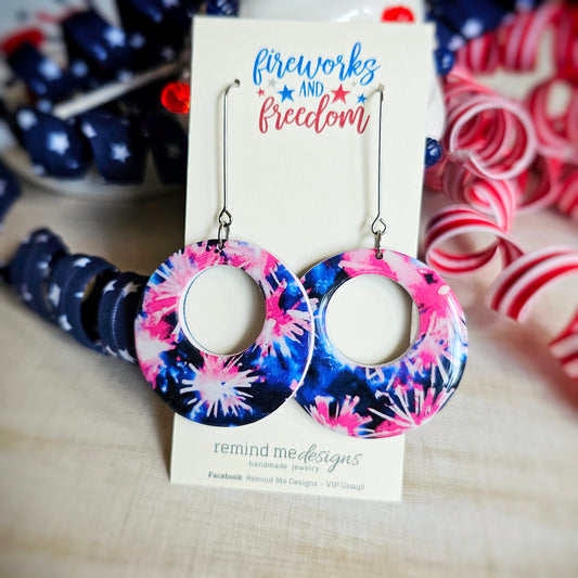 Fireworks Clay Dangle Earrings
