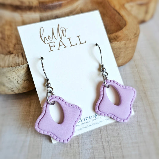 Light Purple Clay Dangle Earrings