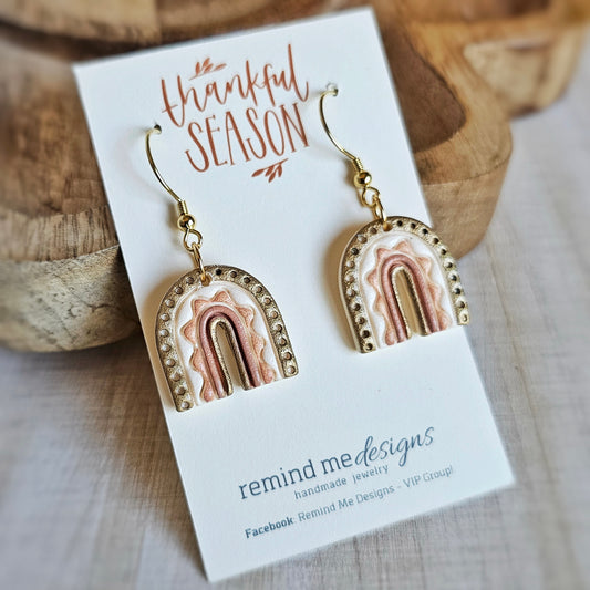 Arch | Rainbow Polymer Clay Dangle