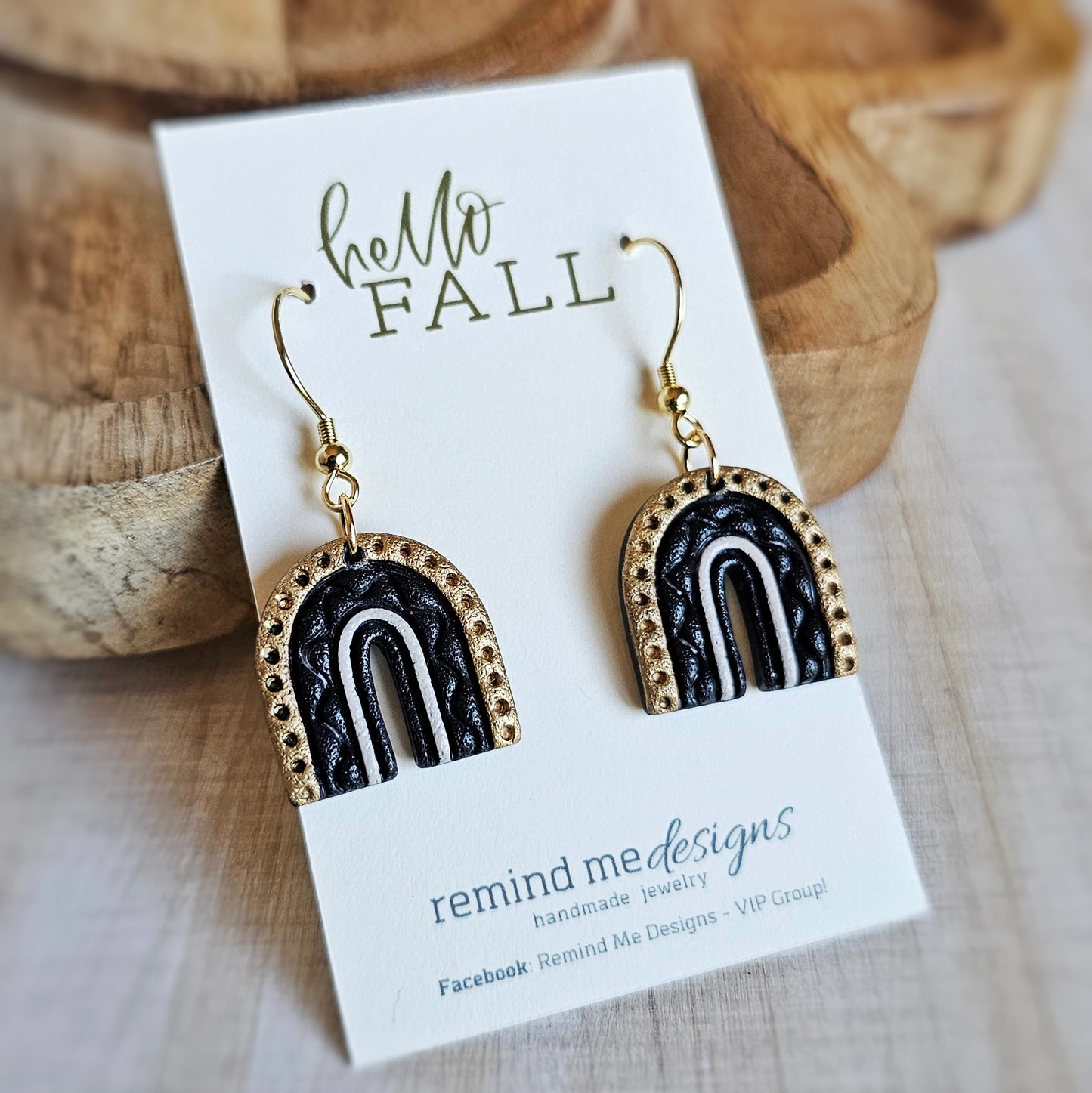 Arch | Rainbow Polymer Clay Dangle