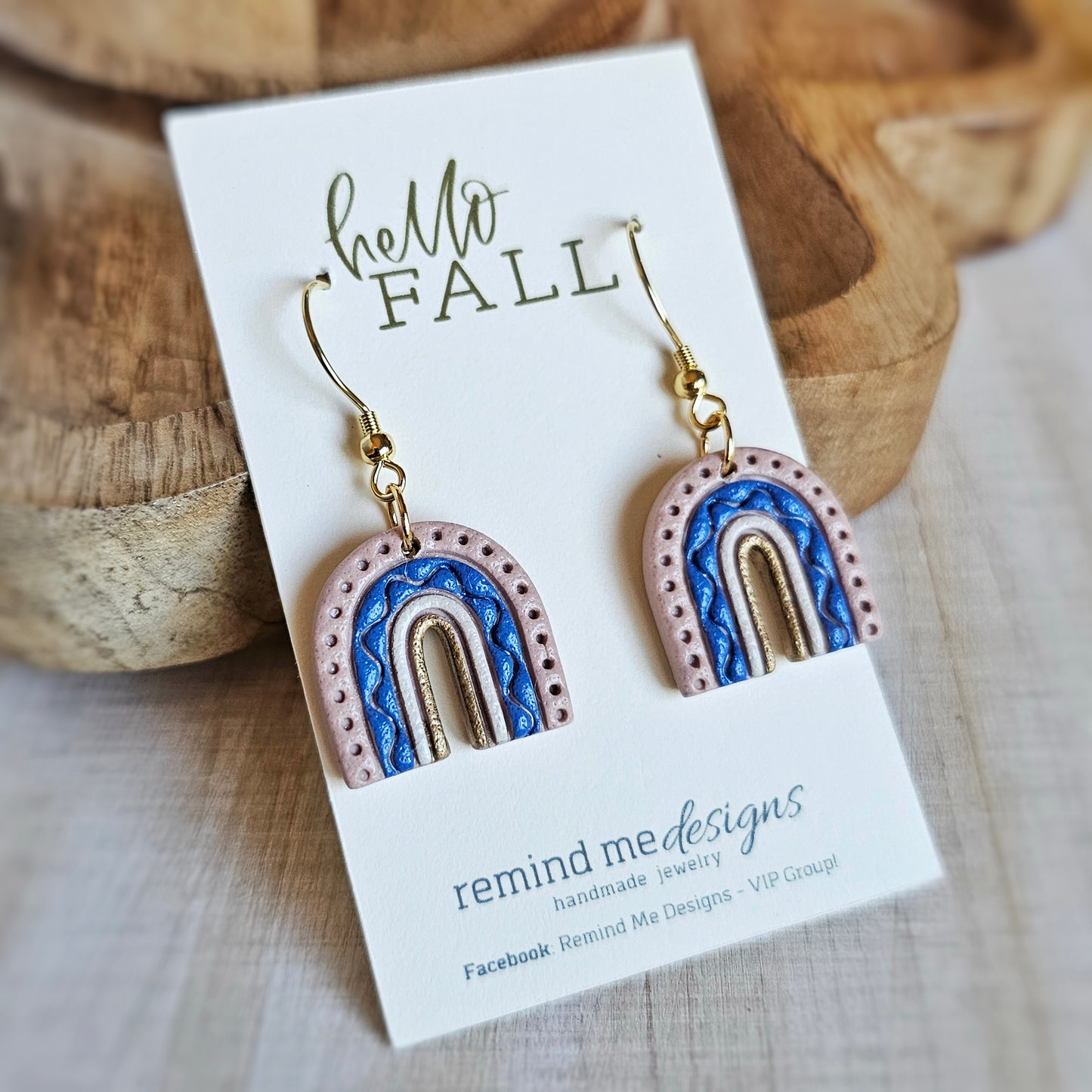 Arch | Rainbow Polymer Clay Dangle