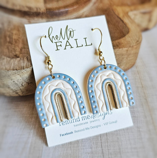 Arch | Rainbow Polymer Clay Dangle