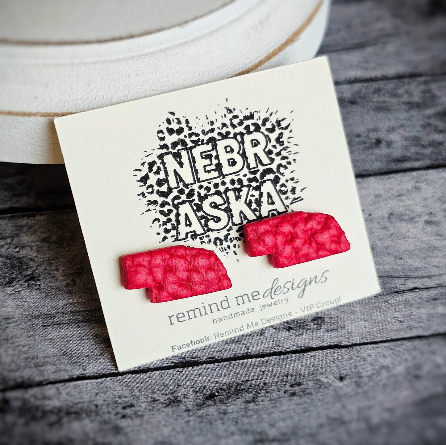 Nebraska Clay Stud Earrings