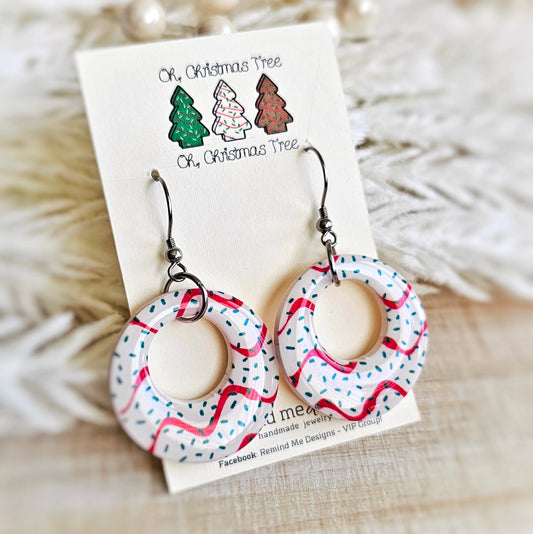 Christmas Cake Dangle Earrings