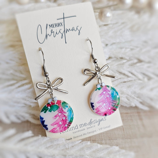 Colorful Ornament Dangle Earrings