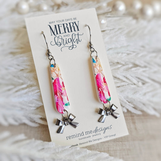Colorful Christmas Dangle Earrings