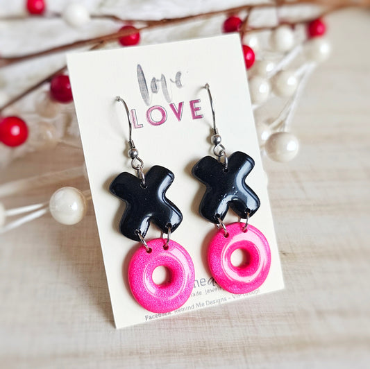 XOXO Valentine's Clay Dangle Earrings