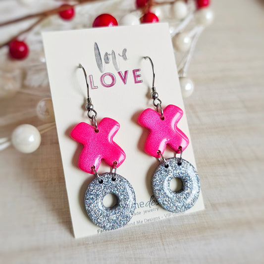 XOXO Valentine's Clay Dangle Earrings