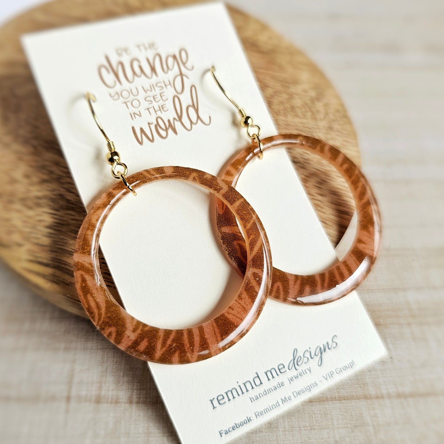 Leaf Design Translucent Clay Dangle Earrings