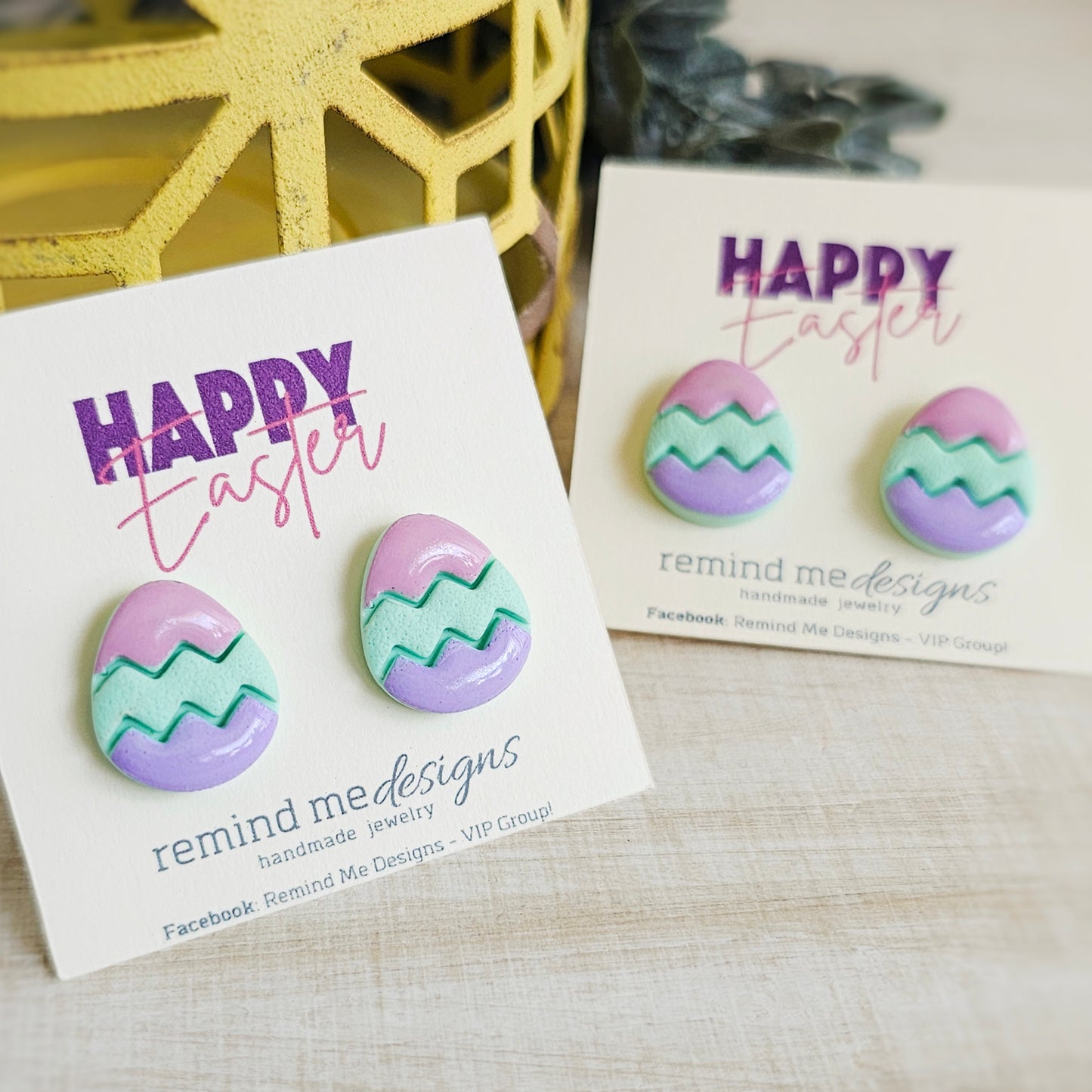 Easter Egg Clay Stud Earrings