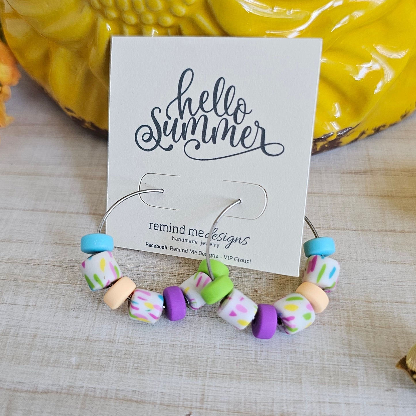 Beaded Hoop Earrings