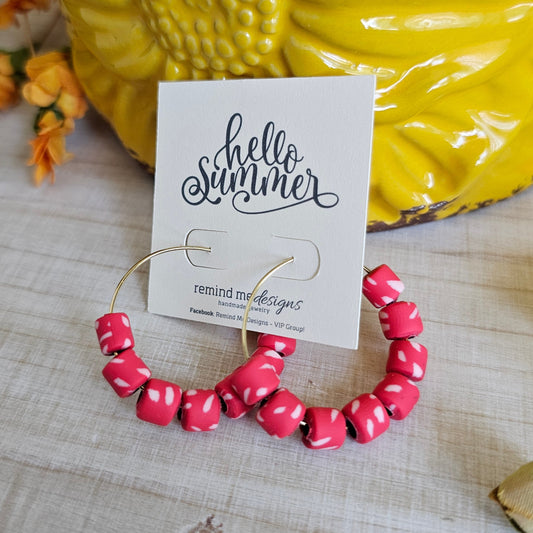 Beaded Hoop Earrings