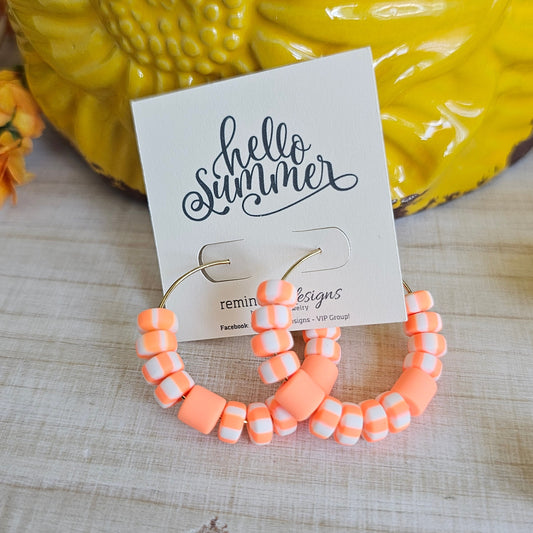 Beaded Hoop Earrings