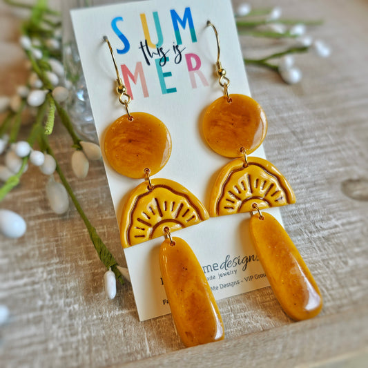 Sunshine Clay Dangle Earrings