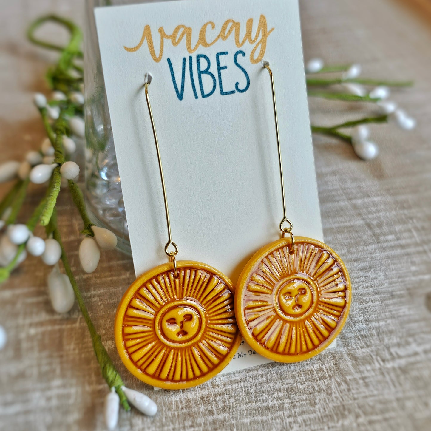 Sunshine Clay Dangle Earrings